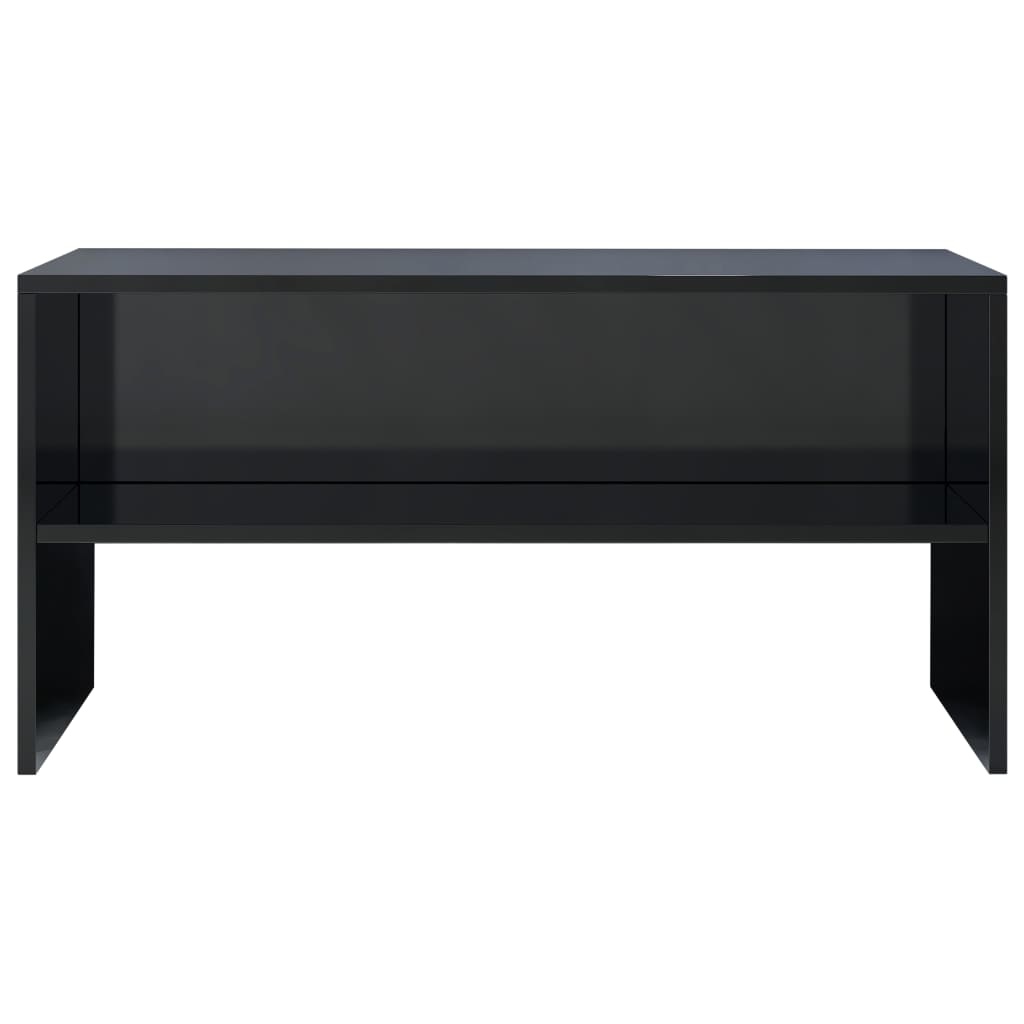 Tv-meubel 80x40x40 cm bewerkt hout hoogglans zwart