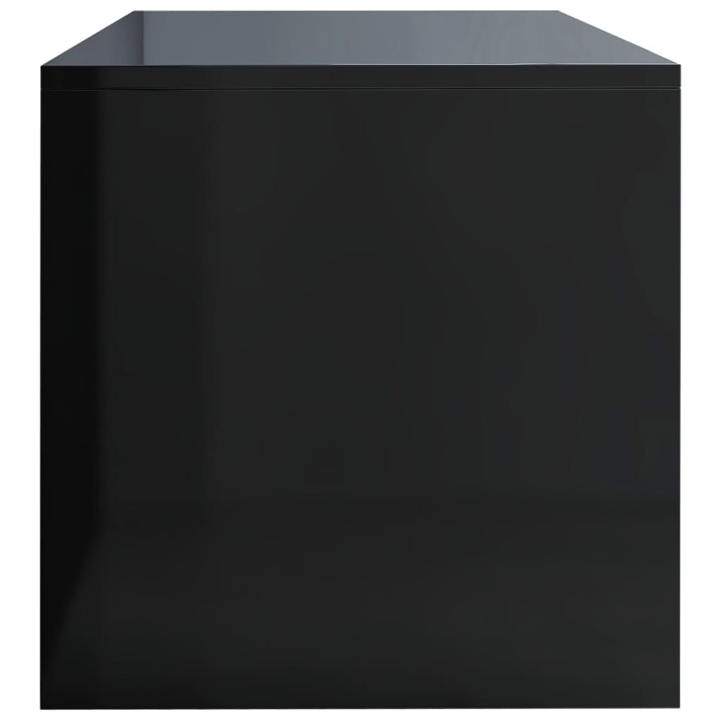 Tv-meubel 80x40x40 cm bewerkt hout hoogglans zwart
