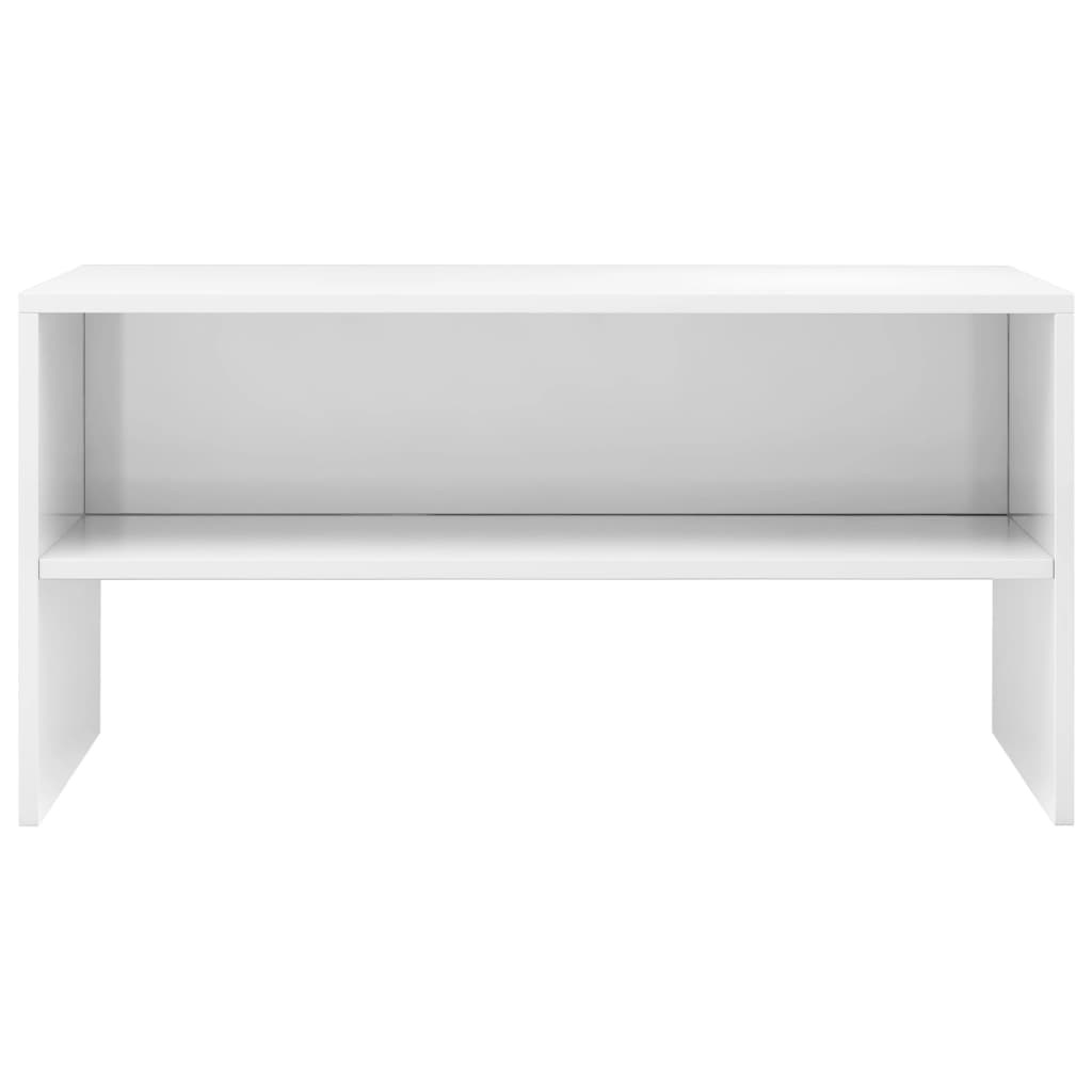 Tv-meubel 80x40x40 cm bewerkt hout hoogglans wit