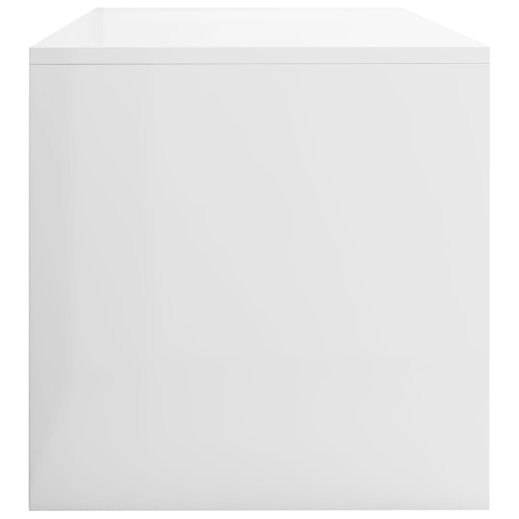 Tv-meubel 80x40x40 cm bewerkt hout hoogglans wit