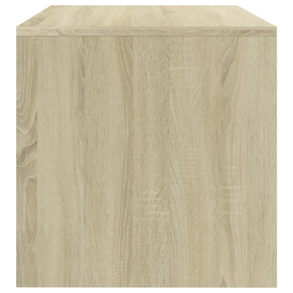 Tv-meubel 80x40x40 cm bewerkt hout wit en sonoma eikenkleurig