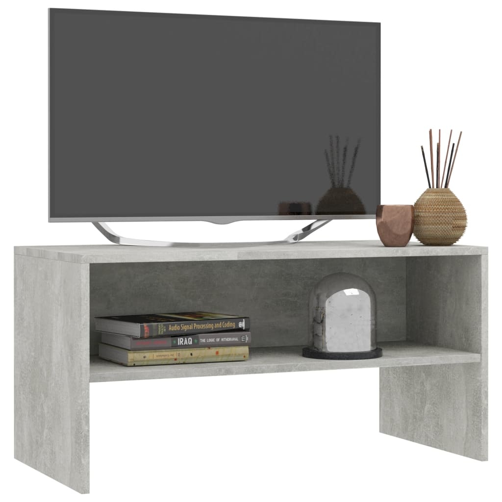 Tv-meubel 80x40x40 cm bewerkt hout betongrijs