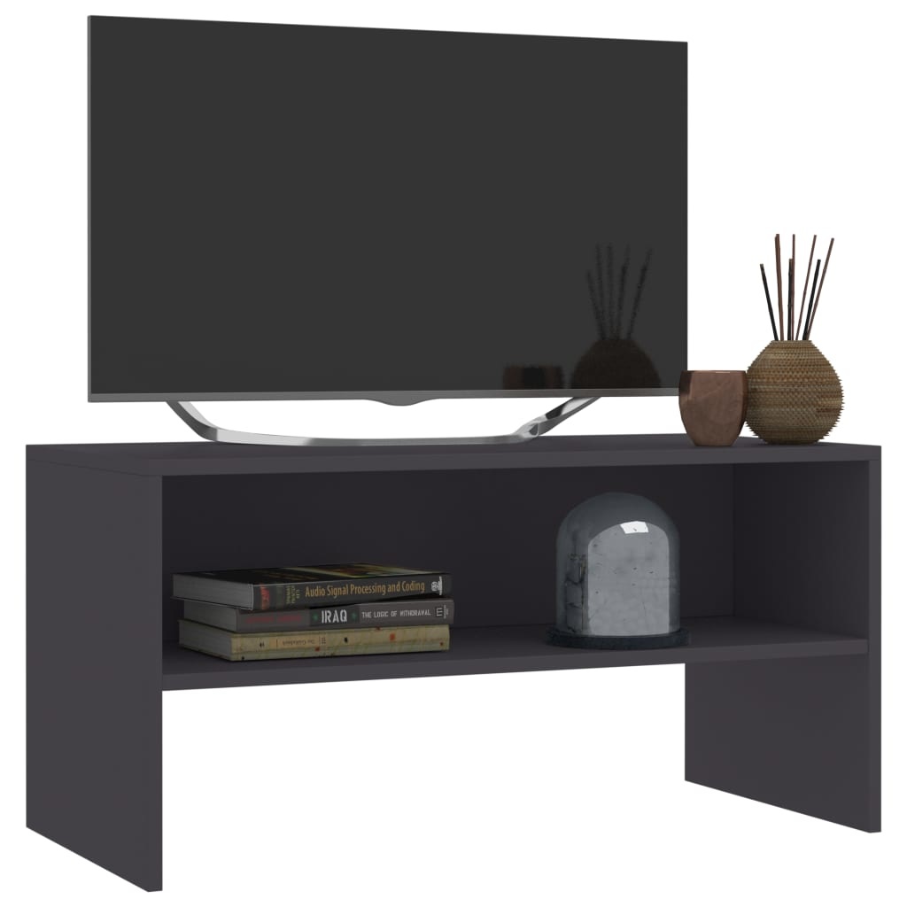 Tv-meubel 80x40x40 cm bewerkt hout grijs