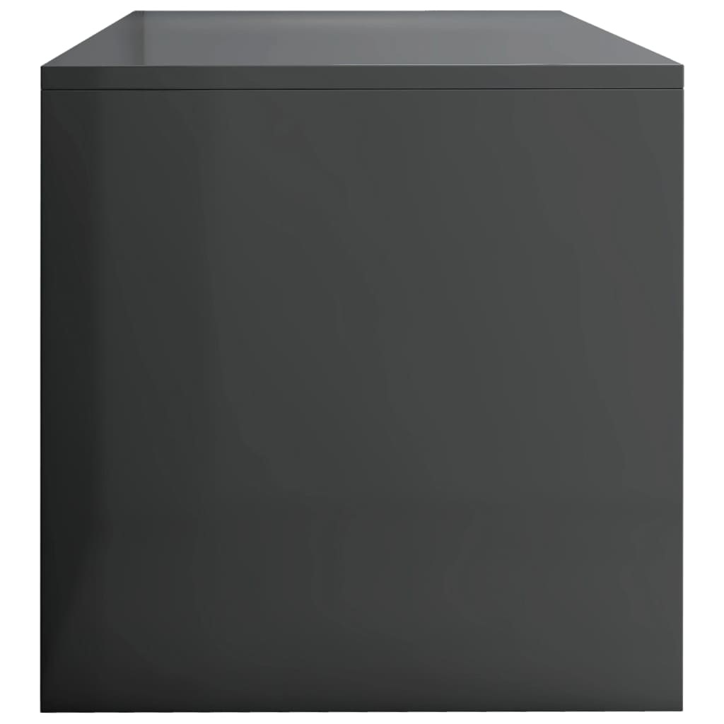 Tv-meubel 100x40x40 cm bewerkt hout hoogglans grijs