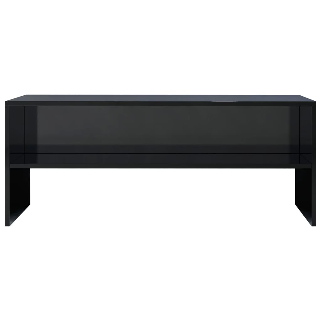 Tv-meubel 100x40x40 cm bewerkt hout hoogglans zwart