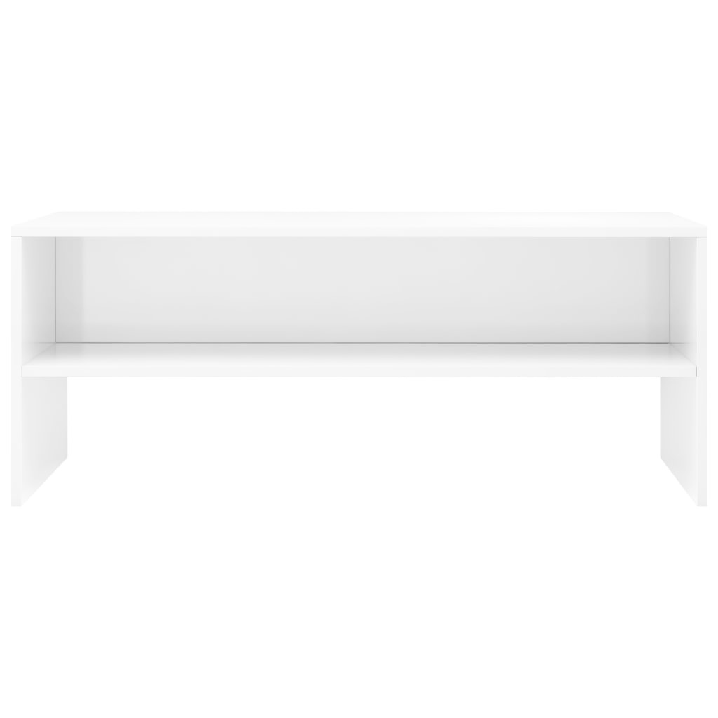 Tv-meubel 100x40x40 cm bewerkt hout hoogglans wit