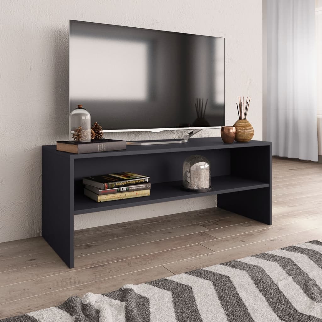 Tv-meubel 100x40x40 cm bewerkt hout grijs
