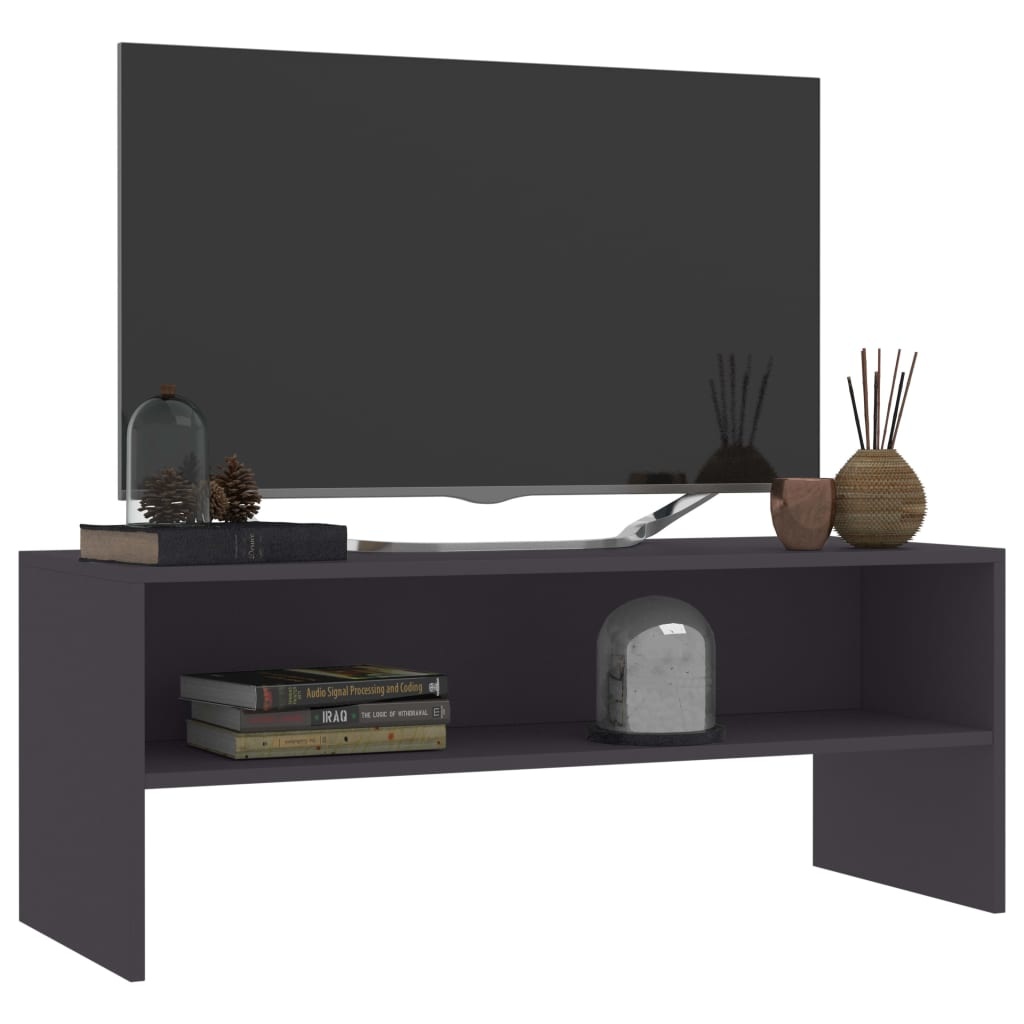 Tv-meubel 100x40x40 cm bewerkt hout grijs