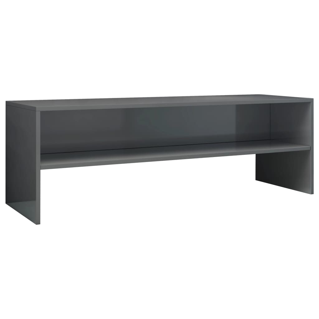 Tv-meubel 120x40x40 cm bewerkt hout hoogglans grijs