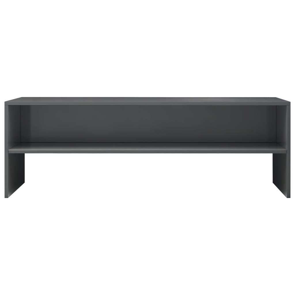 Tv-meubel 120x40x40 cm bewerkt hout hoogglans grijs