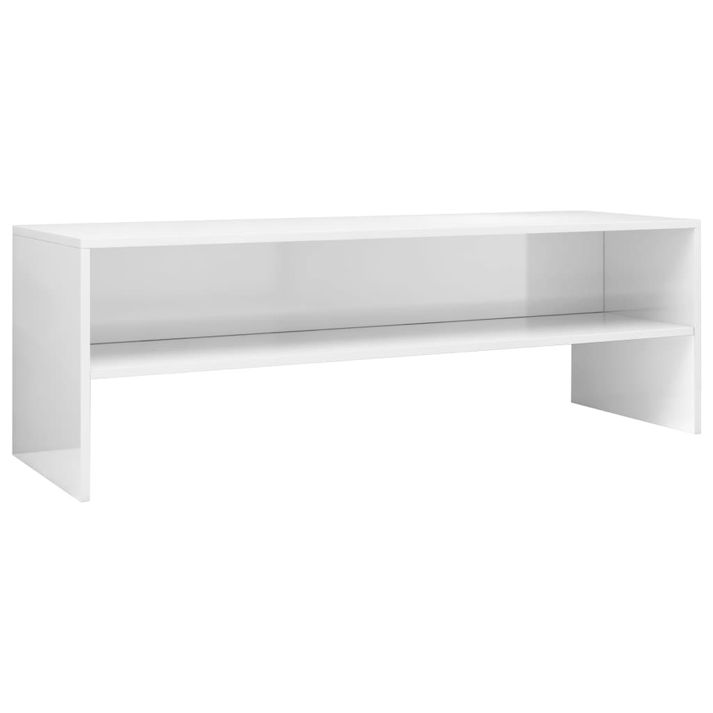 Tv-meubel 120x40x40 cm bewerkt hout hoogglans wit
