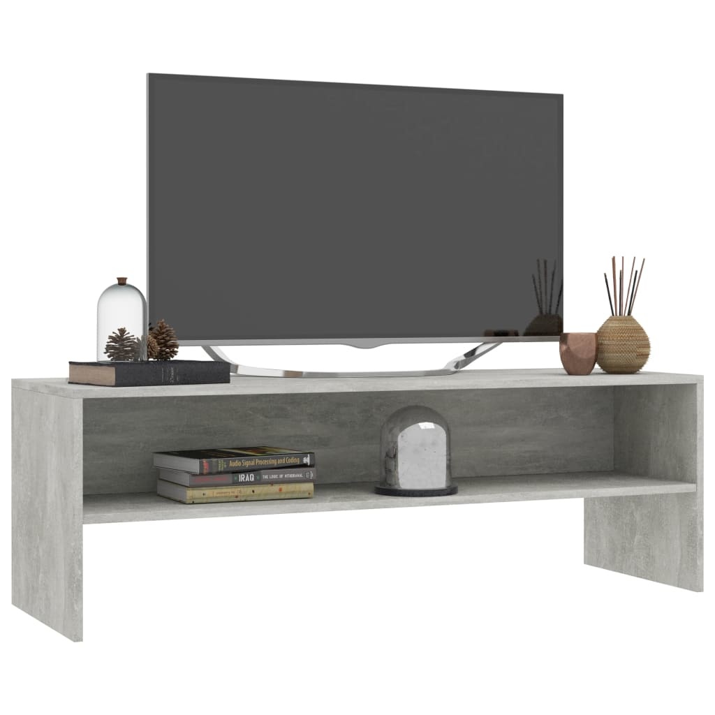 Tv-meubel 120x40x40 cm bewerkt hout betongrijs