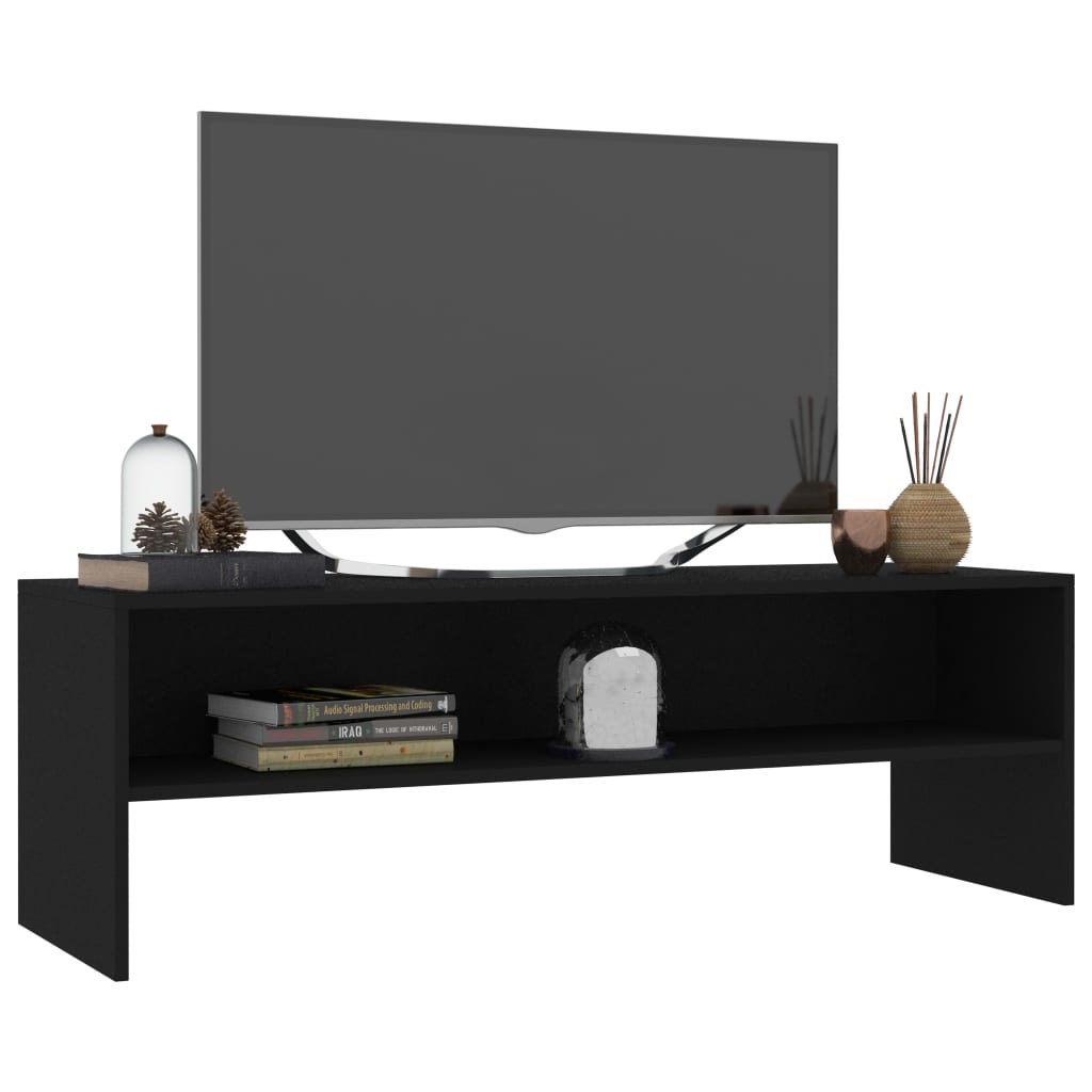 Tv-meubel 120x40x40 cm bewerkt hout zwart