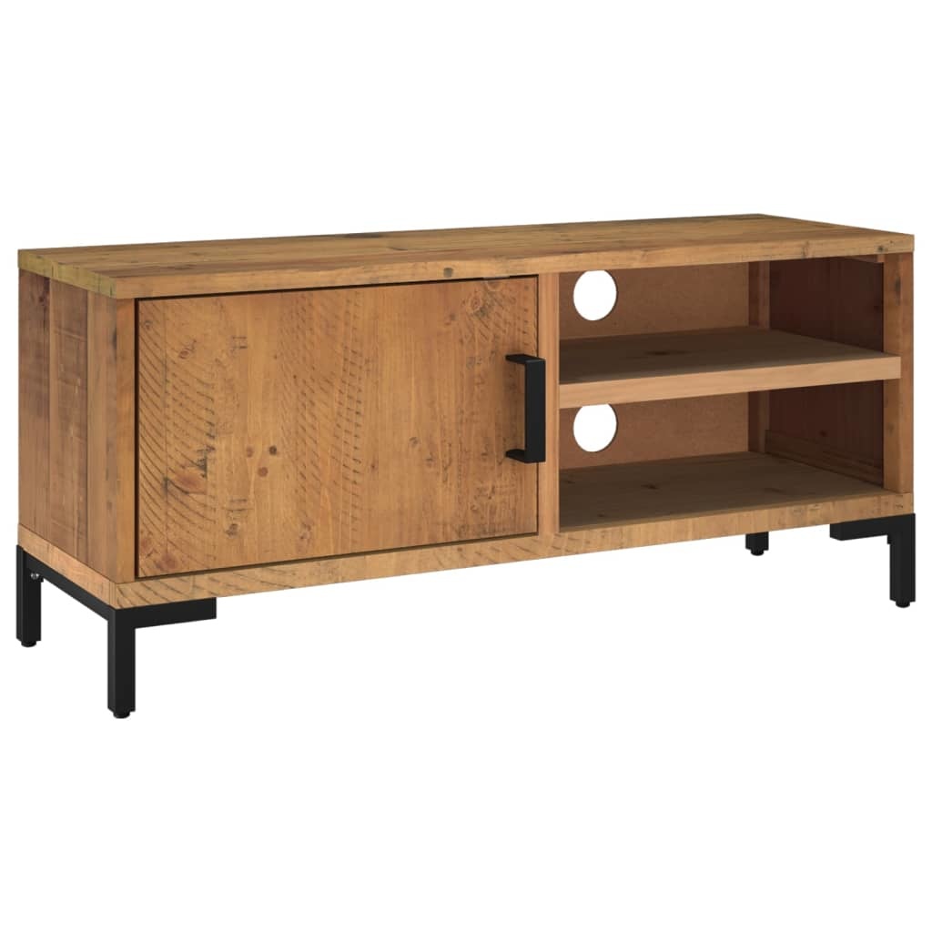 Tv-meubel 90x30x40 cm gerecycled massief grenenhout bruin