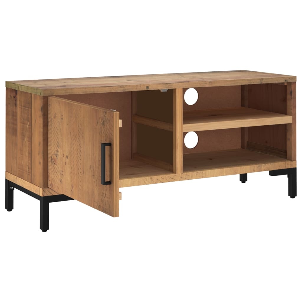 Tv-meubel 90x30x40 cm gerecycled massief grenenhout bruin