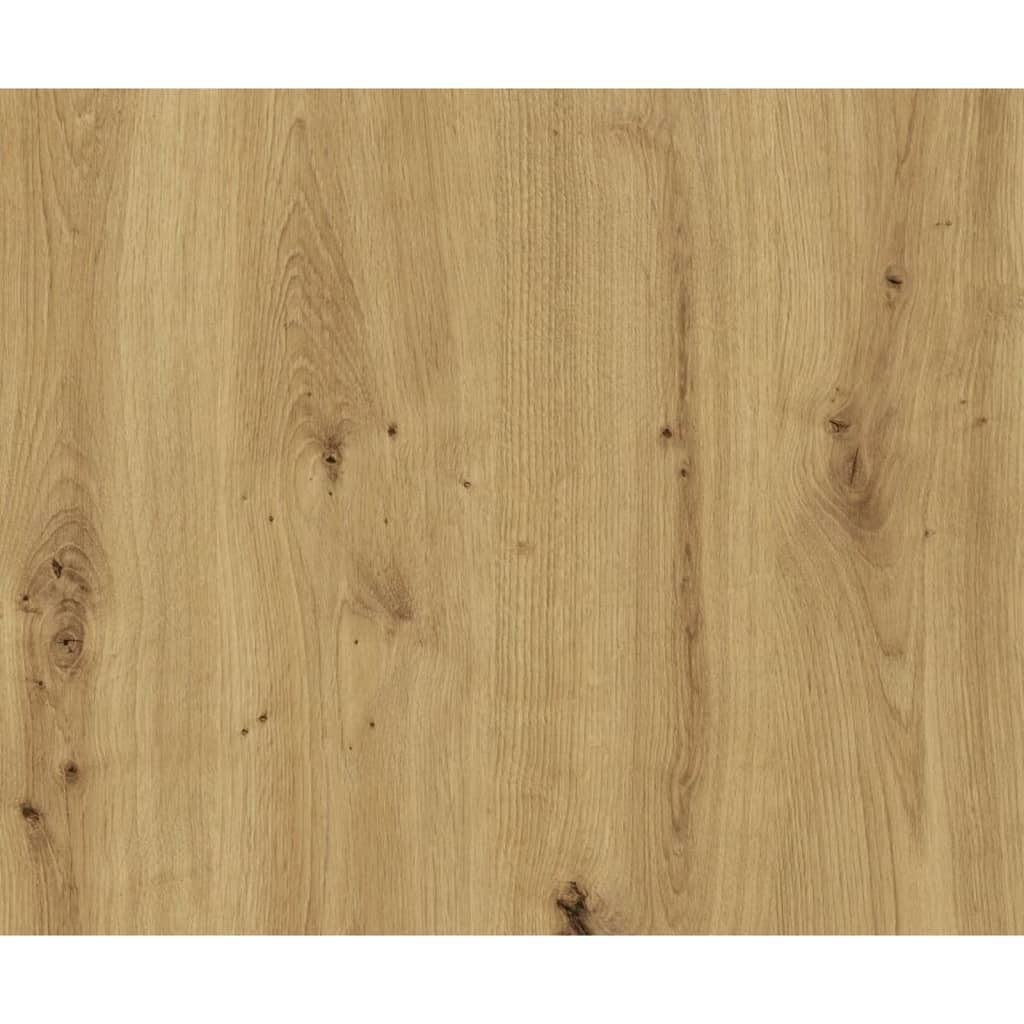 FMD Tv-kast met 2 open vakken 133,5x39,9x49,2 cm zwart & artisan eiken