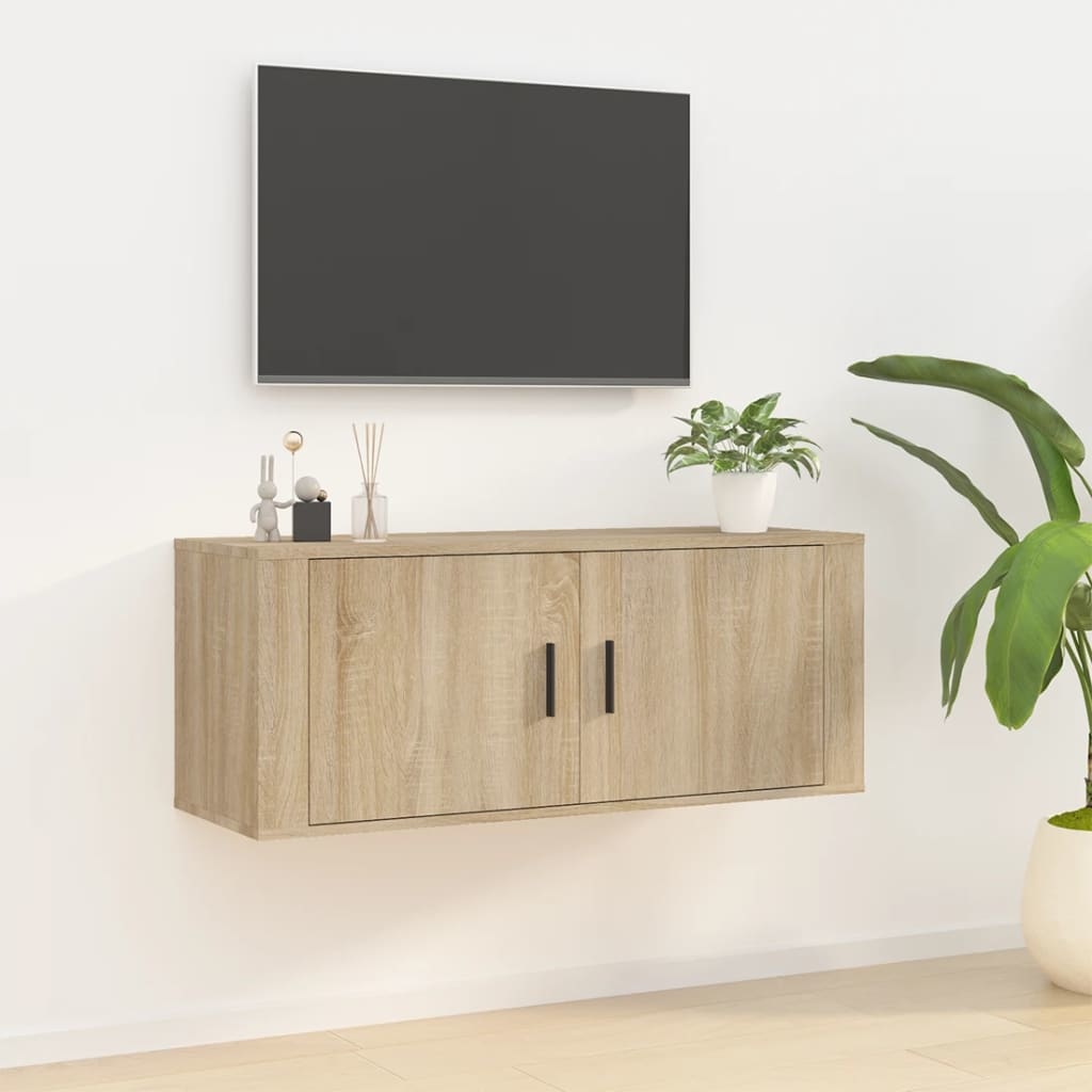 Tv-wandmeubel 100x34,5x40 cm sonoma eikenkleurig