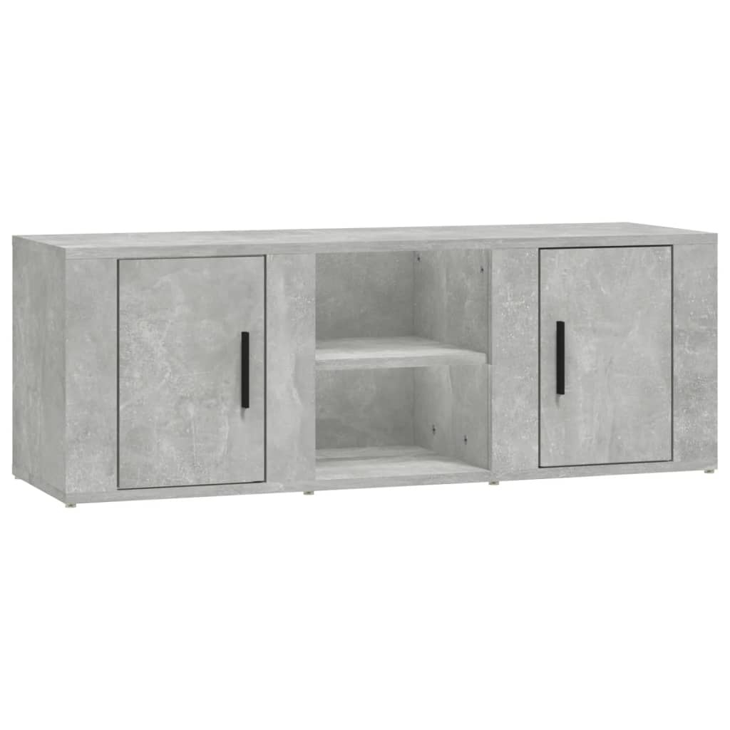 Tv-meubel 100x31,5x35 cm bewerkt hout betongrijs