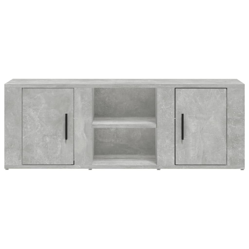 Tv-meubel 100x31,5x35 cm bewerkt hout betongrijs