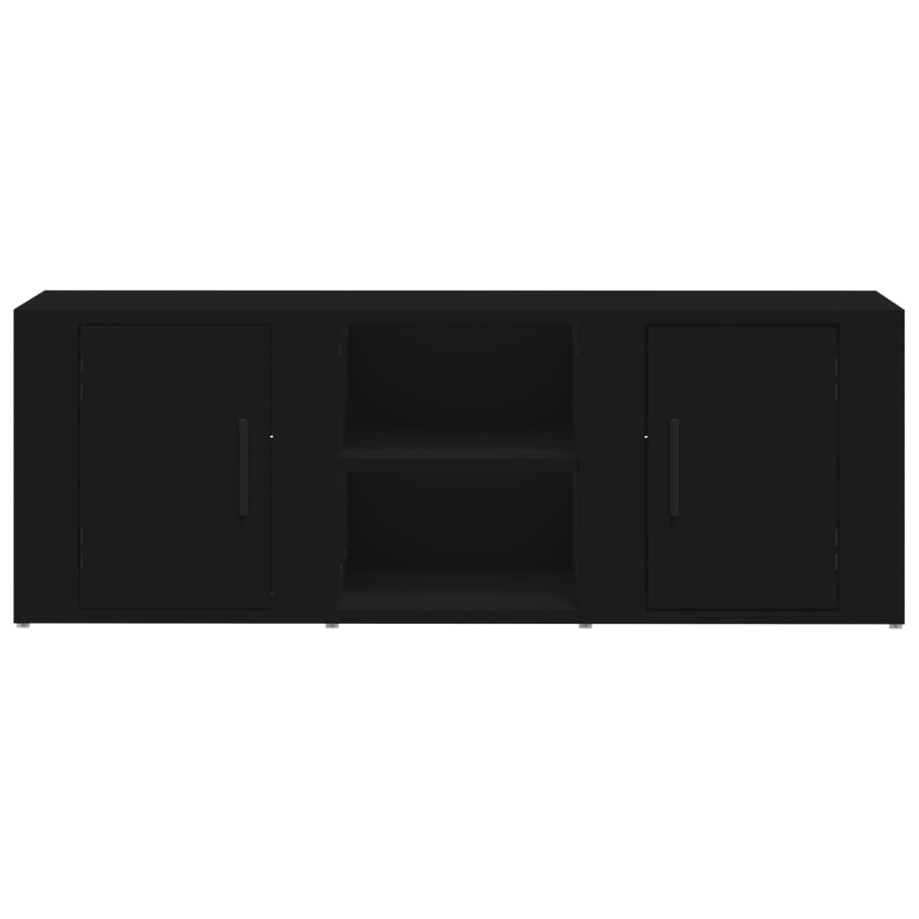 Tv-meubel 100x31,5x35 cm bewerkt hout zwart