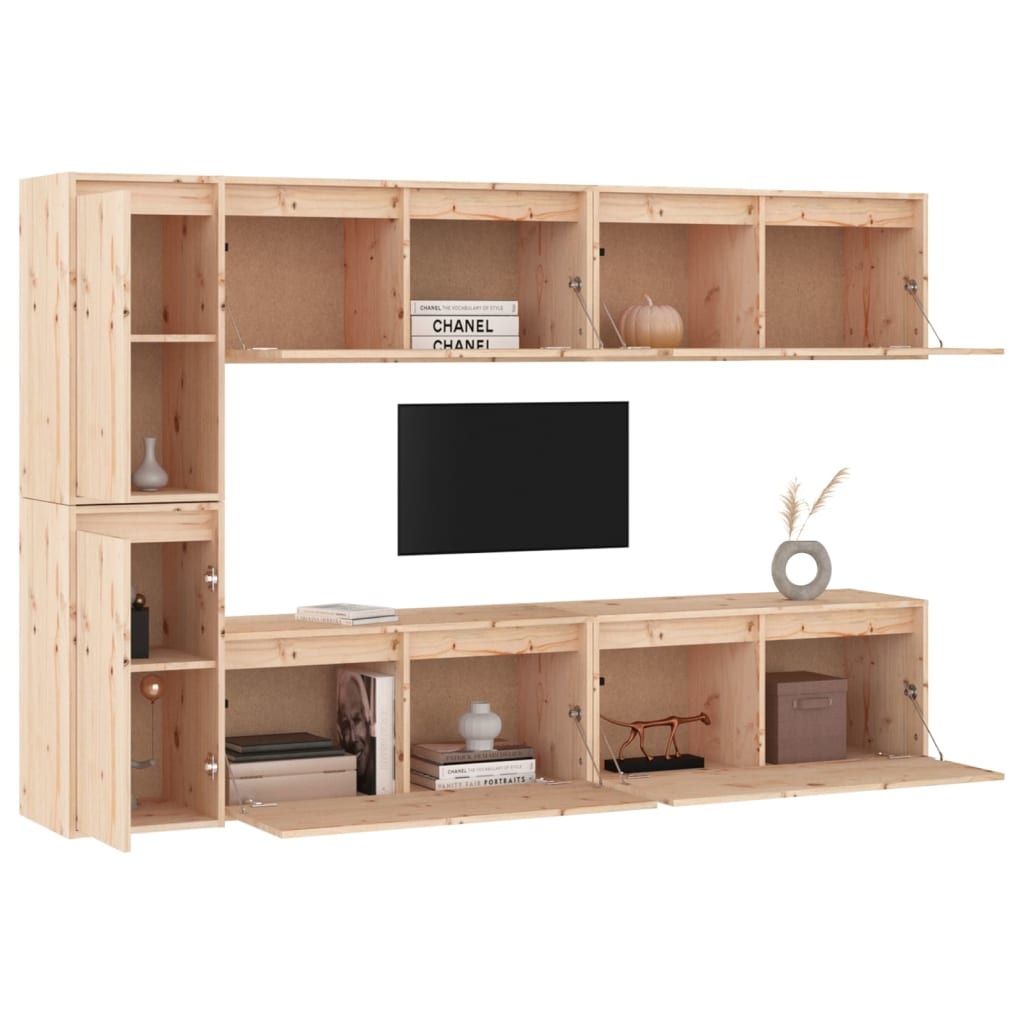 Tv-meubelen 6 st massief grenenhout