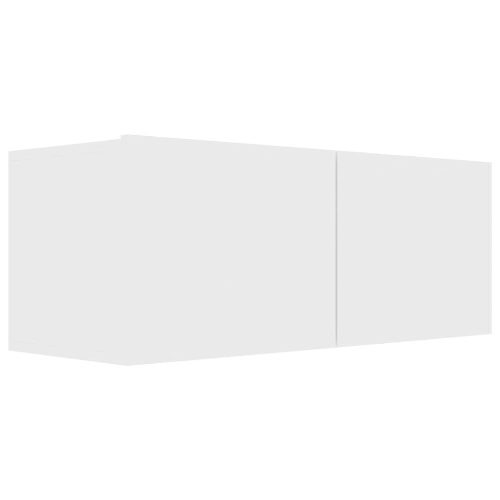 Tv-meubel 80x30x30 cm bewerkt hout wit