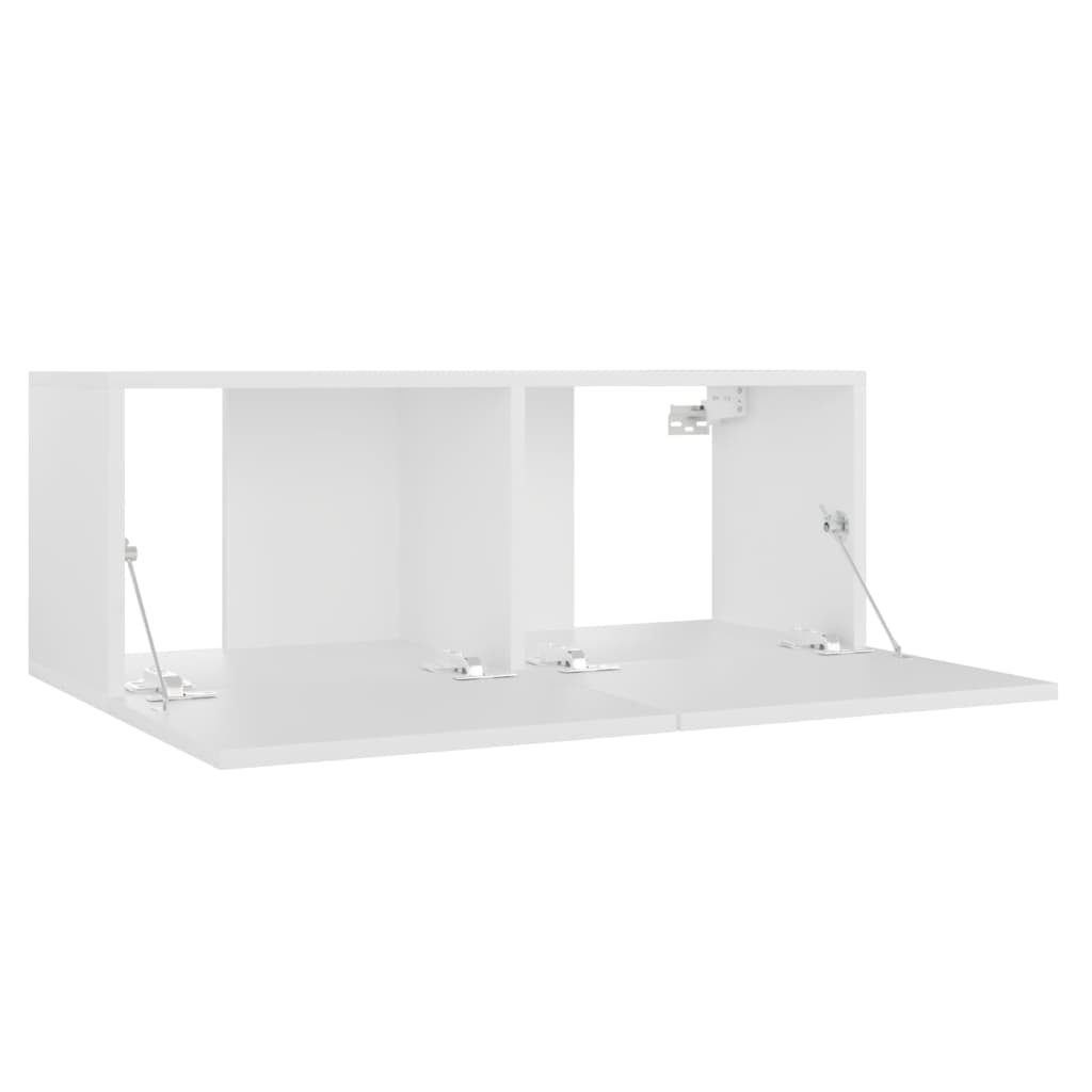Tv-meubel 80x30x30 cm bewerkt hout wit