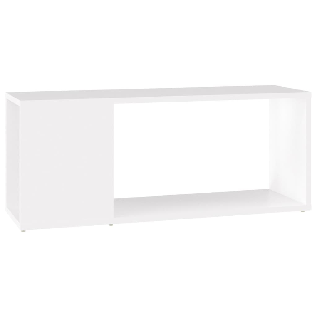 Tv-meubel 80x24x32 cm bewerkt hout wit