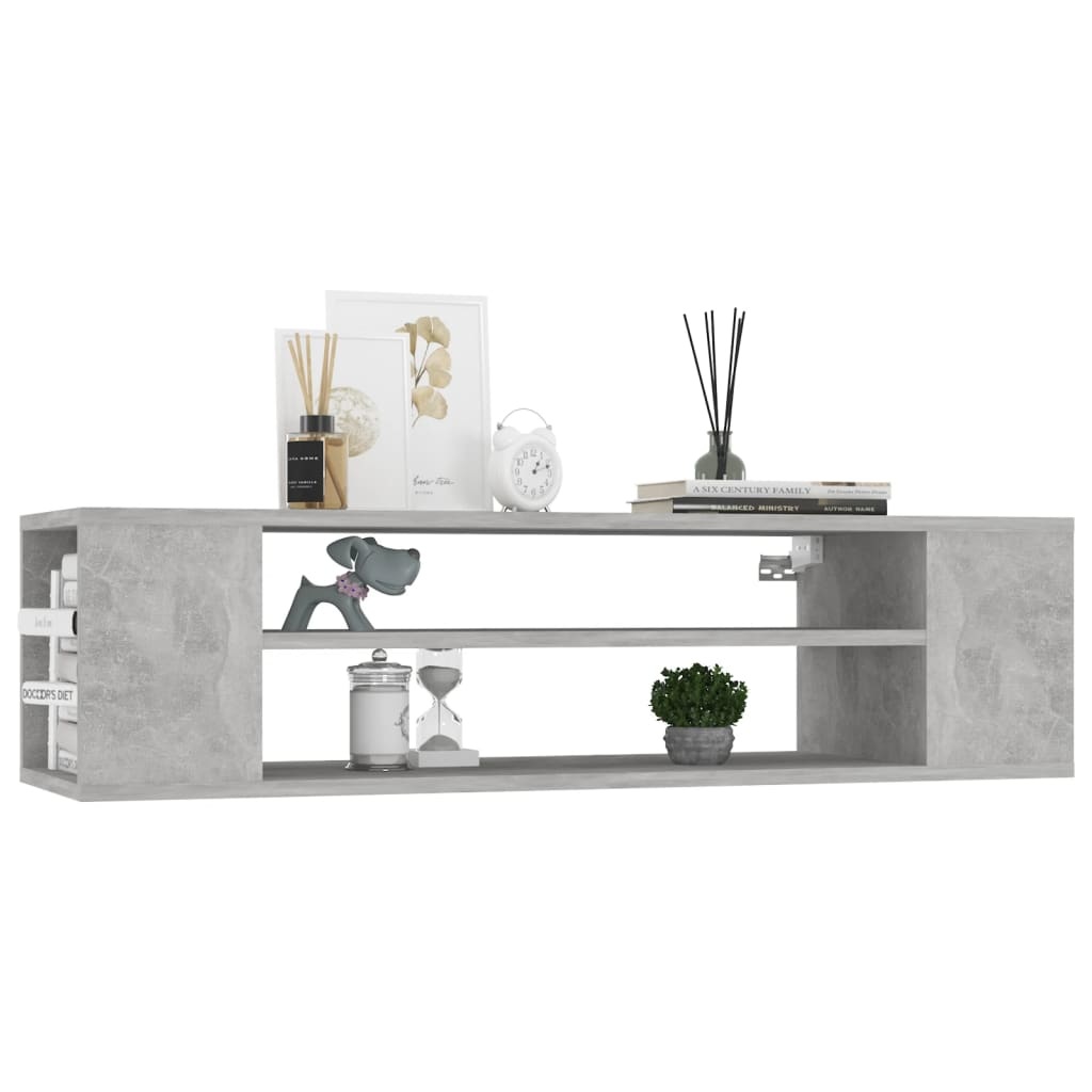 Tv-hangmeubel 100x30x26,5 cm spaanplaat betongrijs