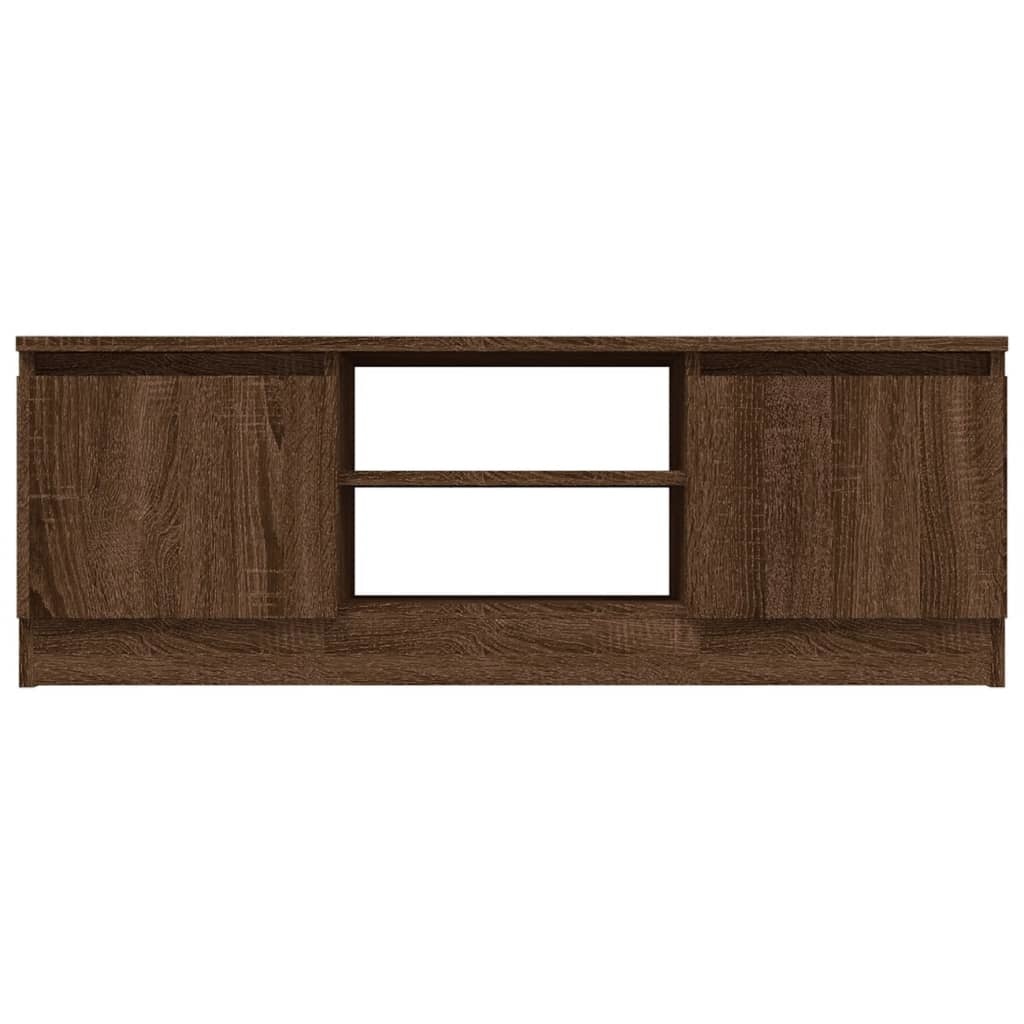 Tv-meubel met deur 102x30x36 cm bruineikenkleurig