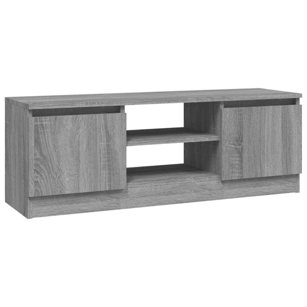 Tv-meubel met deur 102x30x36 cm grijs sonoma eikenkleurig
