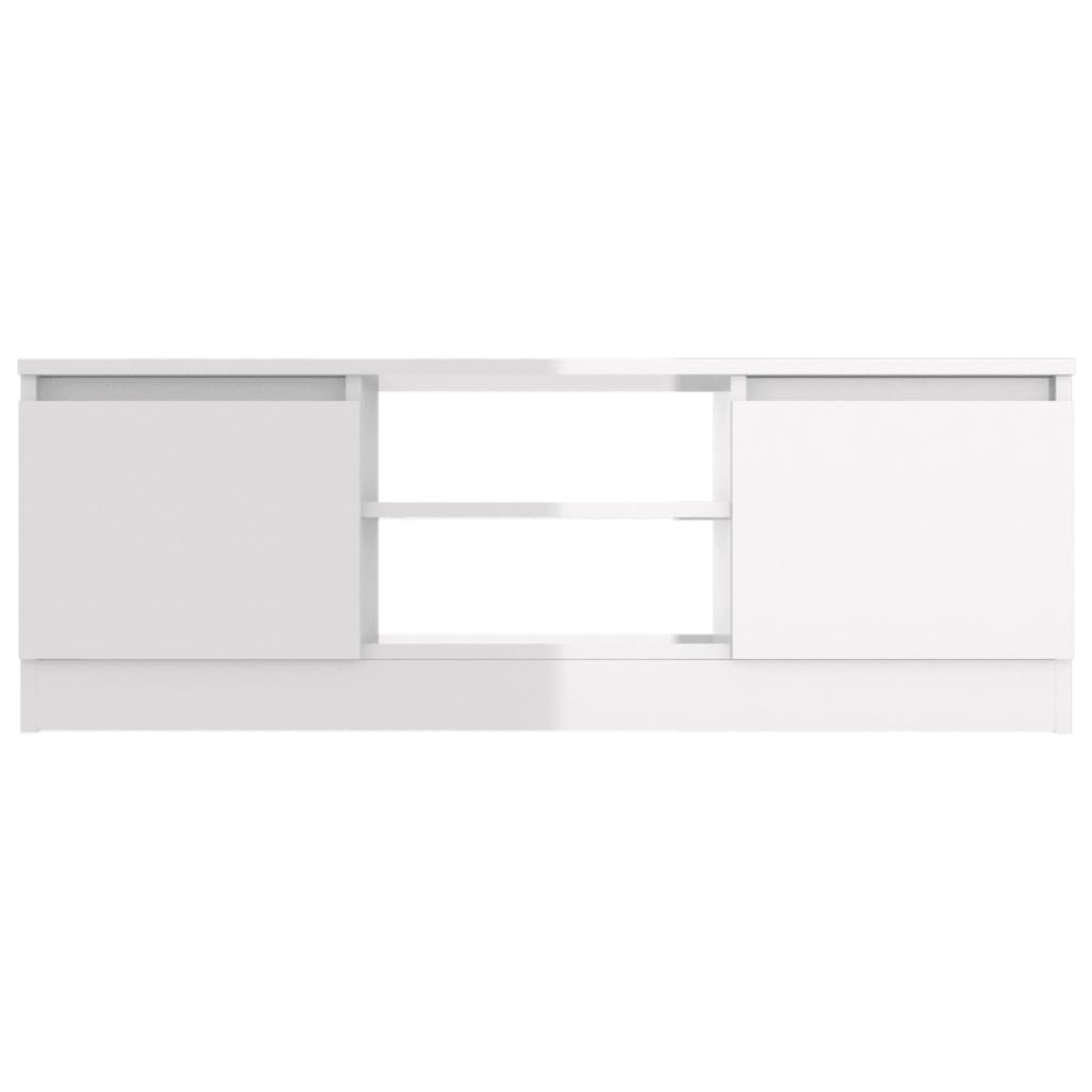 Tv-meubel met deur 102x30x36 cm hoogglans wit