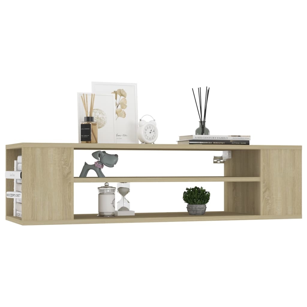 Tv-hangmeubel 100x30x26,5 cm spaanplaat sonoma eikenkleurig