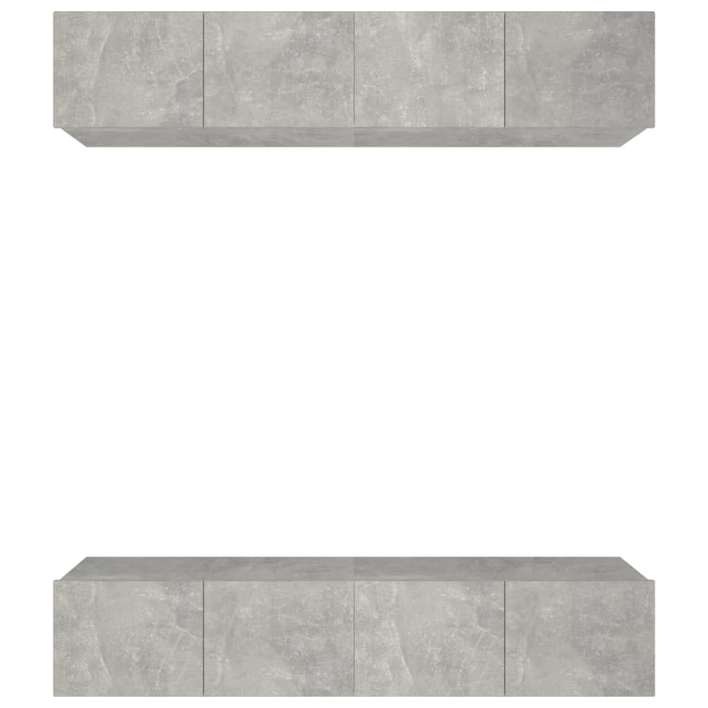 Tv-meubelen 4 st 80x30x30 cm bewerkt hout betongrijs