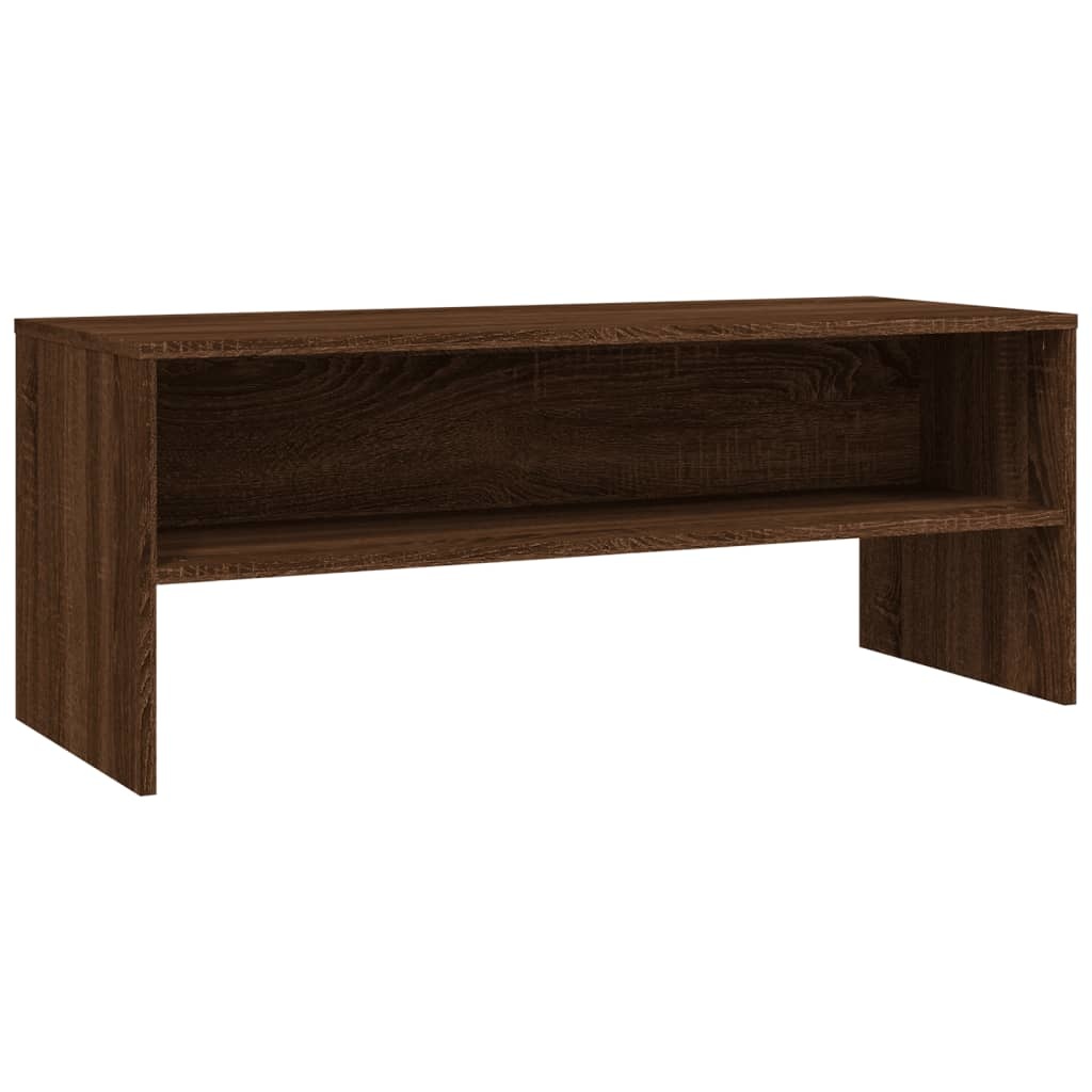 Tv-meubel 100x40x40 cm bewerkt hout bruineikenkleurig