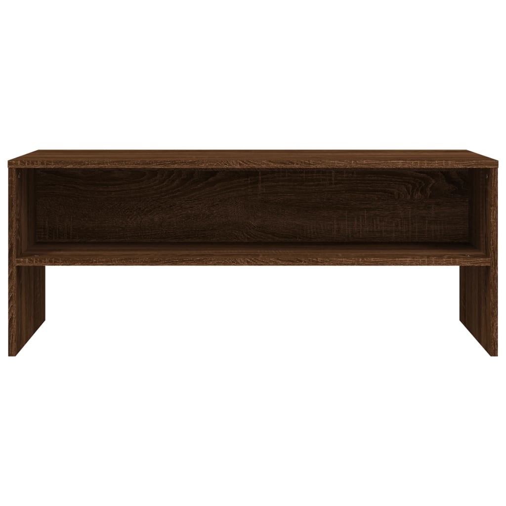 Tv-meubel 100x40x40 cm bewerkt hout bruineikenkleurig