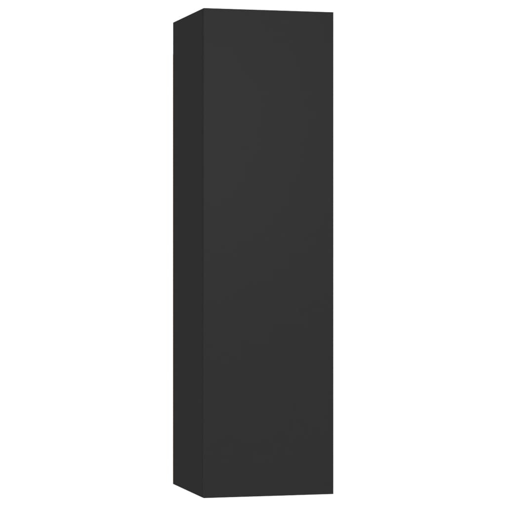 Tv-meubelen 2 st 30,5x30x110 cm spaanplaat zwart