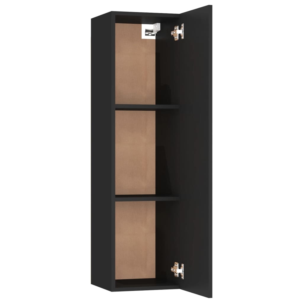 Tv-meubelen 2 st 30,5x30x110 cm spaanplaat zwart
