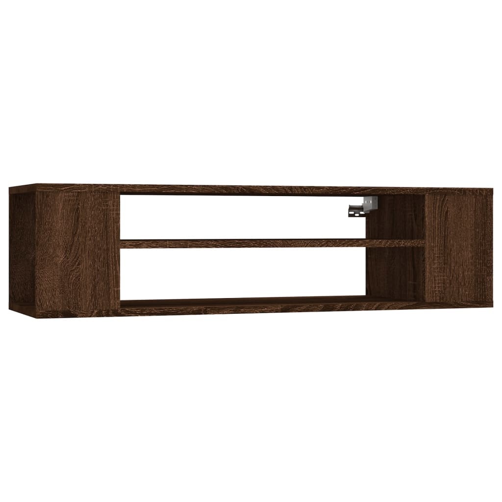 Tv-hangmeubel 100x30x26,5 cm bewerkt hout bruineikenkleurig