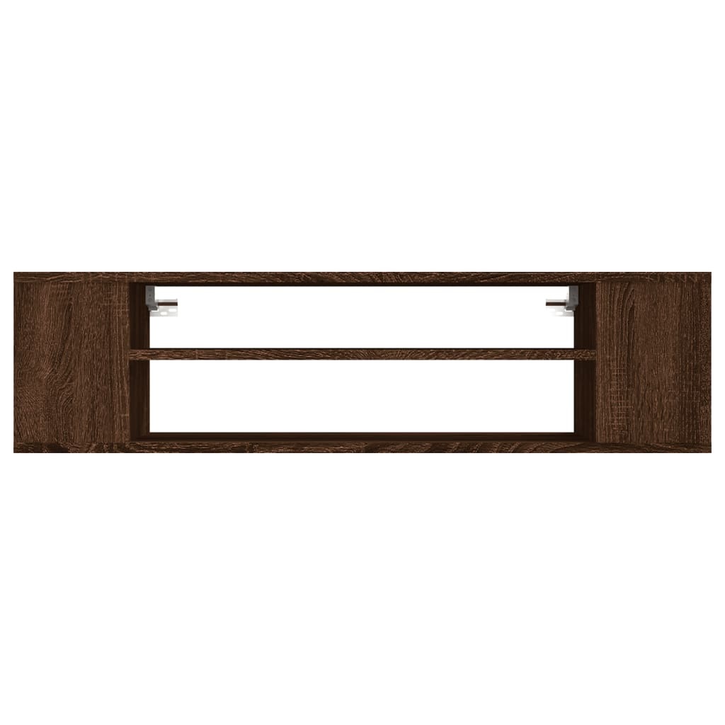 Tv-hangmeubel 100x30x26,5 cm bewerkt hout bruineikenkleurig