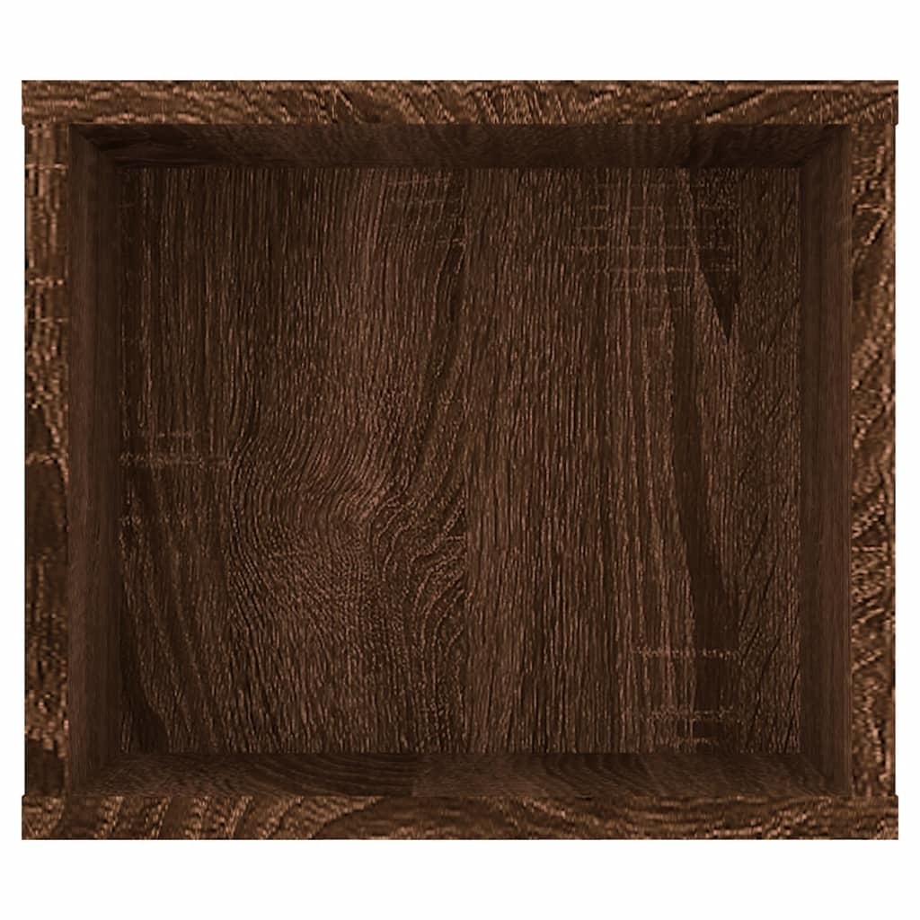Tv-hangmeubel 100x30x26,5 cm bewerkt hout bruineikenkleurig
