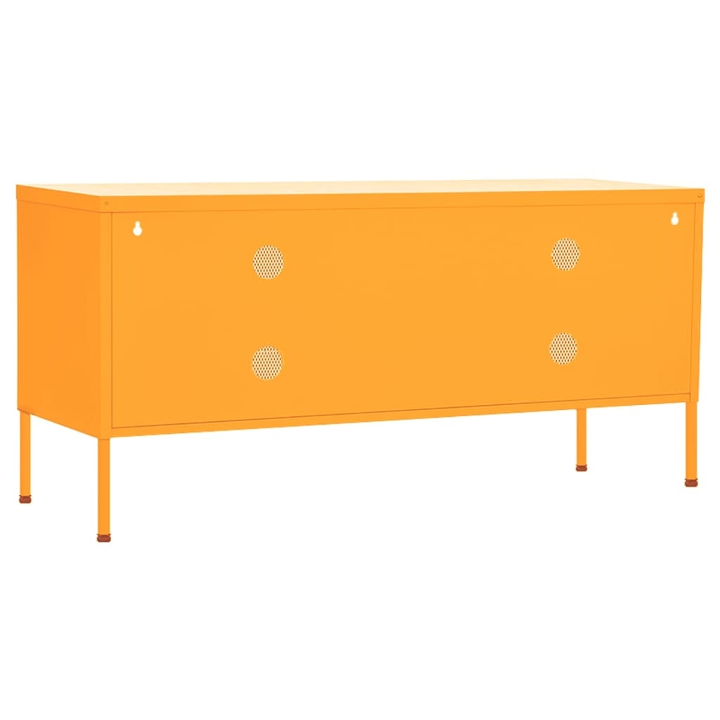 Tv-meubel 105x35x50 cm staal mosterdgeel