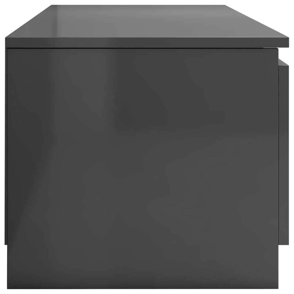 Tv-meubel 140x40x35,5 cm bewerkt hout hoogglans grijs