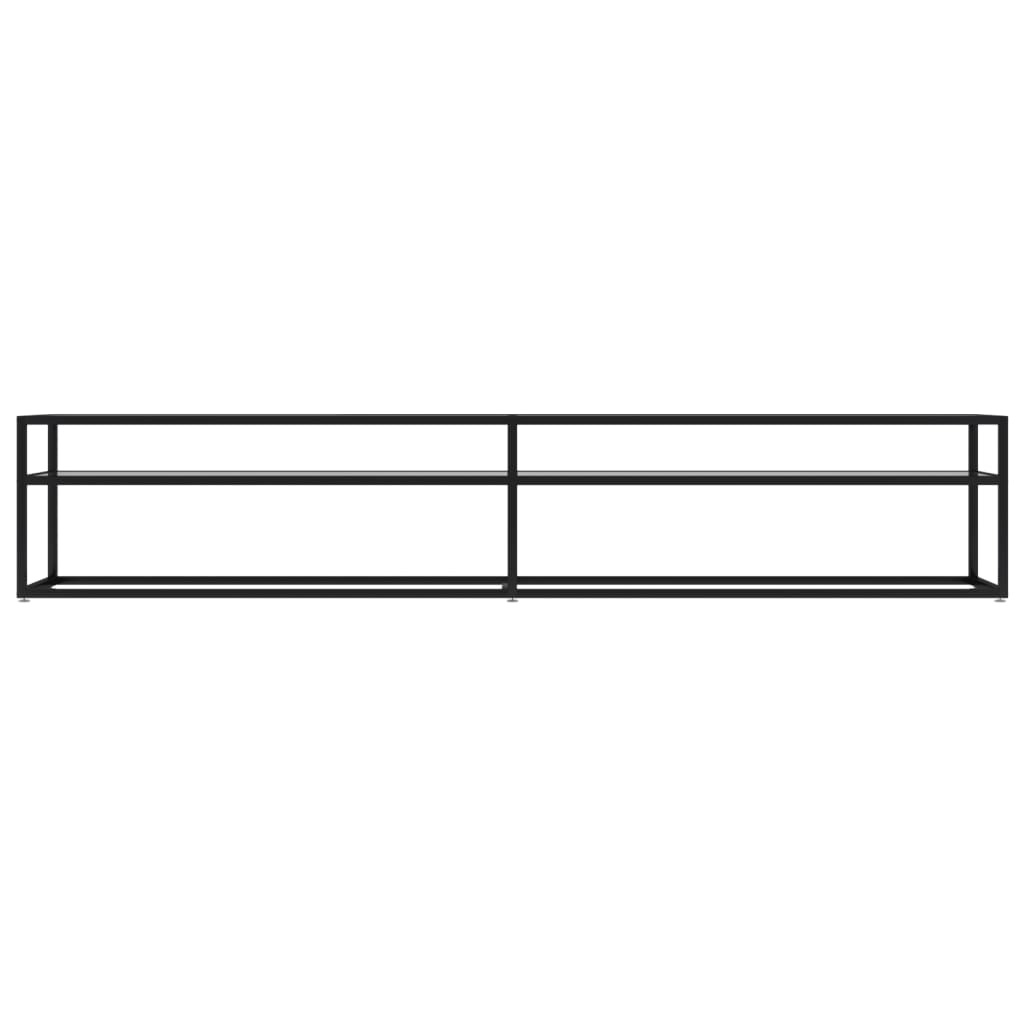 Tv-meubel 220x40x40,5 cm gehard glas transparant
