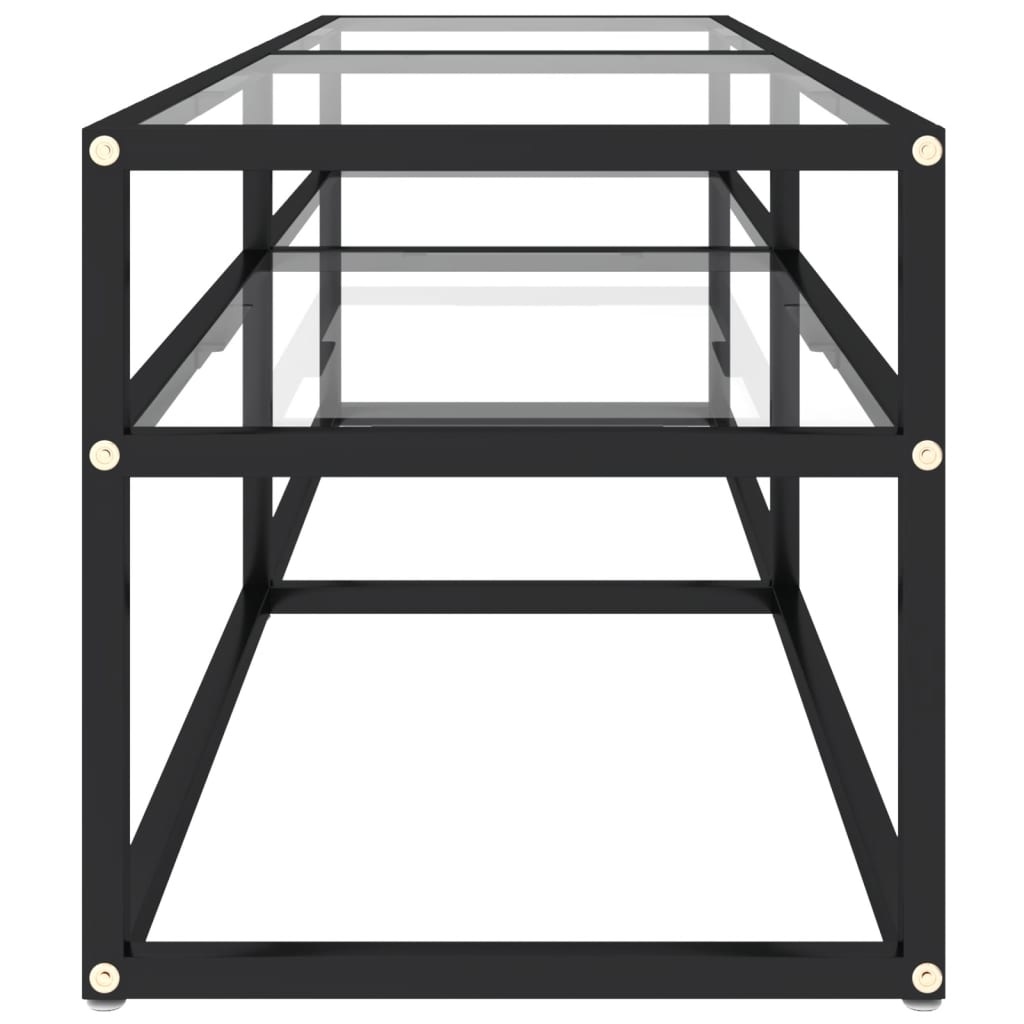 Tv-meubel 140x40x40,5 cm gehard glas transparant
