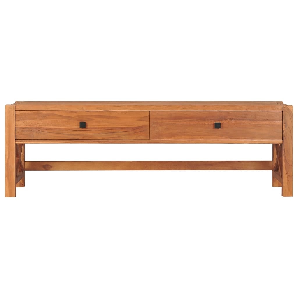 Tv-meubel met lades 120x40x45 cm massief teakhout