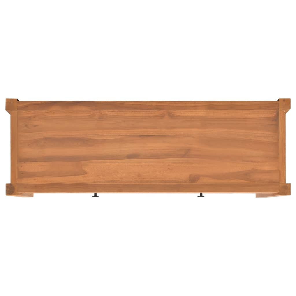 Tv-meubel met lades 120x40x45 cm massief teakhout