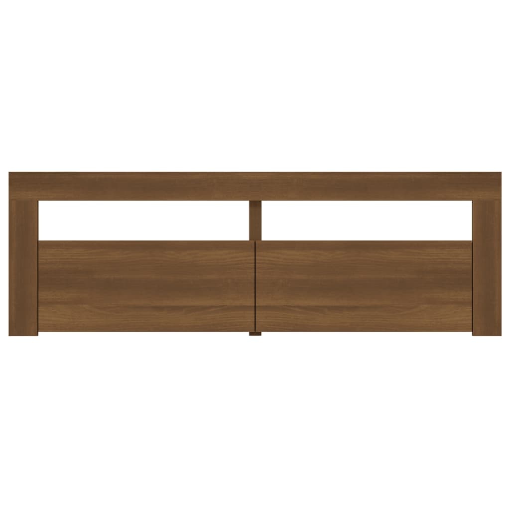 Tv-meubel met LED-verlichting 120x35x40 cm bruineikenkleurig