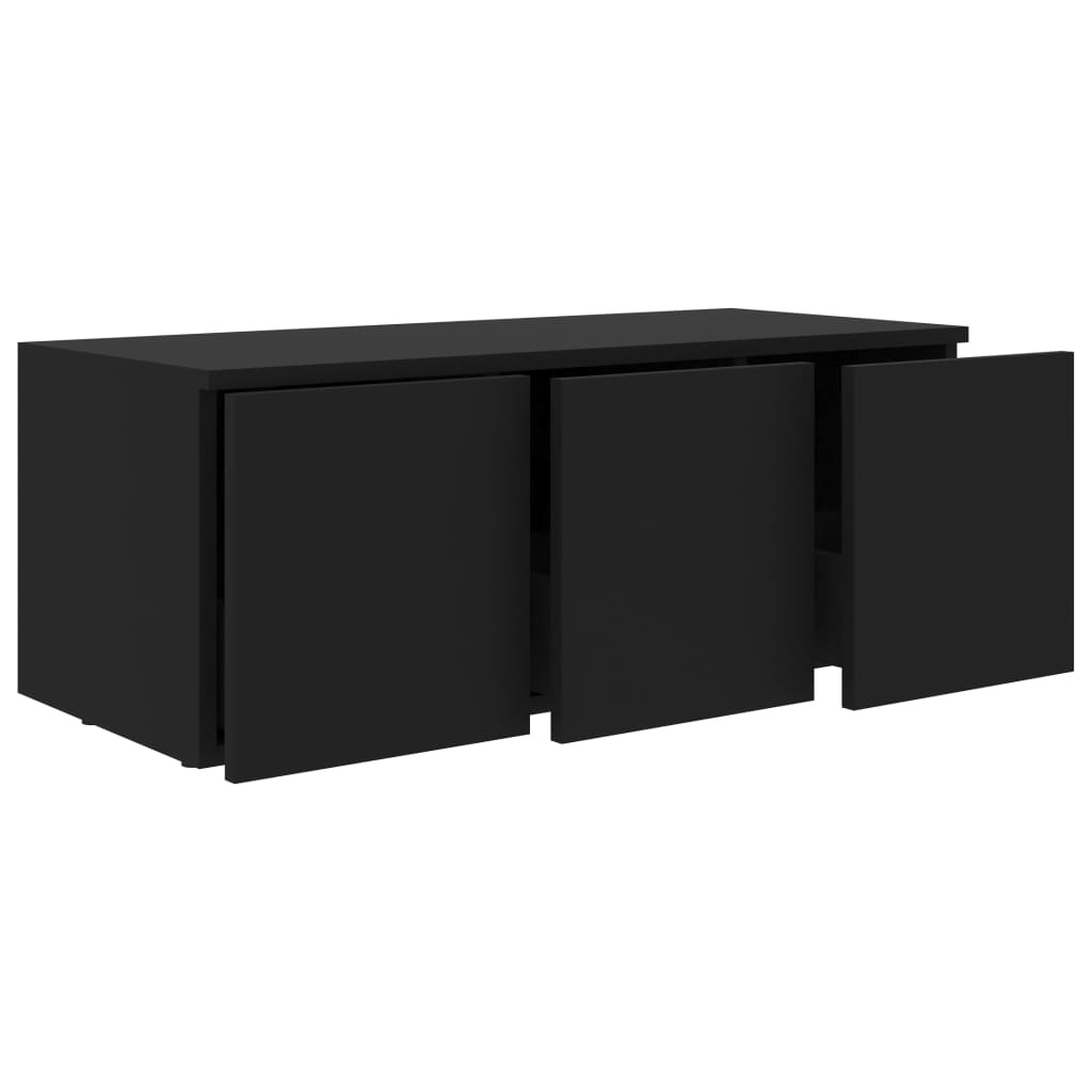 Tv-meubel 80x34x30 cm spaanplaat zwart