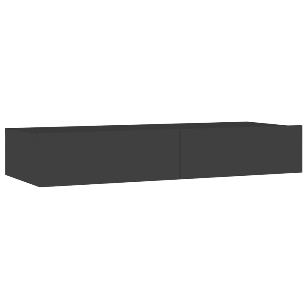 Tv-meubel met LED-verlichting 90x35x15,5 cm grijs